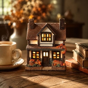 Figura Decorativa de Resina LED Art Deco para Halloween, Miniatura de Casa Embrujada, Adorno Espeluznante para Mesa, Decoración Luminosa, Venta al Por Mayor - Product Image 4