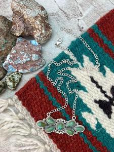 Natural Kingman Turquoise <b>Necklace</b> Handmade Sterling Silver Southwestern Boho <b>Statement</b> Jewelry Gift for Her Pendant - Product Image 4