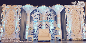 เวทีงานแต่งงานแบบดั้งเดิมของอินเดียเวทีสีทองแบบอินเดีย - Product Image 4