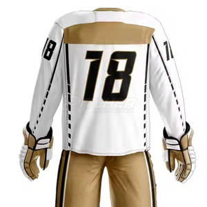 Ensemble d'uniformes de hockey sur glace haut de gamme, design personnalisé, logo, jersey et pantalon écologiques, légers, respirants, coupe confortable, entraînement - Product Image 5