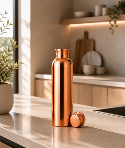 Elegante Botella de Agua de Cobre, Diseño Clásico, Capacidad de 1 Litro, Portátil, a Prueba de Fugas, para el Hogar y Comedor - Product Image 3