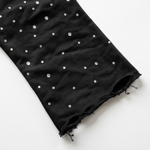 เสื้อยืดแขนยาวสองชั้นสไตล์วินเทจ พิมพ์ลายกราฟิกบนผ้าคอตตอนหนาน้ำหนักมาก ตกแต่งด้วยคริสตัล ล้างสีแบบแอซิดวอช ขนาดใหญ่พิเศษ - Product Image 3