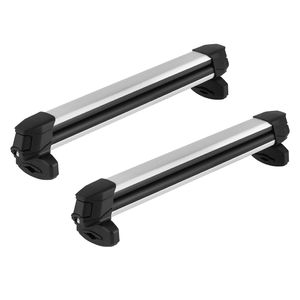 Portaesquís y Tablas de Snowboard para Techo de Coche, Capacidad para 6 Pares de Esquís y 4 Tablas de Snowboard, 2 Piezas, Aluminio, Universal, Soporte Superior para Techo de Coche, Conveniente - Product Image 3