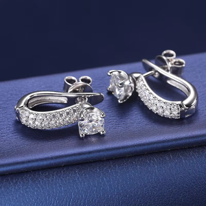 Créoles en diamant de laboratoire, or véritable 9 carats, bijoux en diamant certifiés IGI, diamant de laboratoire cultivé - Product Image 3