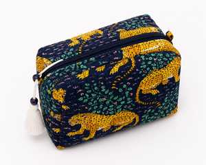 Pochette de voyage portable en coton écologique imperméable à imprimé pompons, taille moyenne, avec fermeture éclair, style tendance - Product Image 3