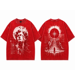 T-shirts Streetwear Anime Hip Hop en Coton Lourd Jersey Doux au Toucher avec Logo Frontal Ample et Transfert Thermique – Fabricant OEM - Product Image 5