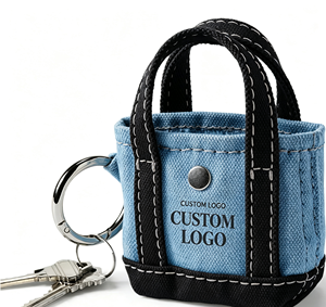 Mini sac fourre-tout porte-clés, breloque de sac portable et tendance, accessoire souple personnalisable avec logo pour sac à dos, sac à main, décoration ou cadeau - Product Image 1