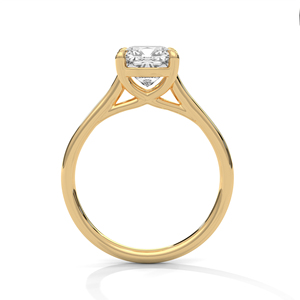 แหวนเพชรทรงคุชชั่นเพาะเลี้ยงในห้องปฏิบัติการ ชุบโรเดียม ทอง 14K หรือ 18K สำหรับผู้หญิง ของขวัญวันครบรอบแต่งงาน - Product Image 5