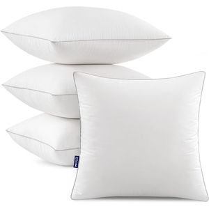 MIULEE Set di 4 Cuscini Decorativi 18x18 con Fodera 100% Cotone e Inserto Quadrato per Divano e Arredamento Casa - Product Image 1