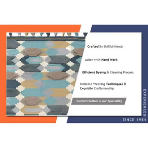 Alfombras de algodón ecológicas hechas a mano, flecos, tejido plano, duradero, sostenible, decoración del hogar, juego de alfombras de bajo precio, Material reciclado - Product Image 6