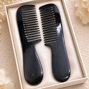 Peine de Cuerno de Búfalo Pulido Ecológico de Alta Calidad para Extensiones de Cabello, Forma Natural, Uso en Salón y Hogar, Decoración Natural - Product Image 6