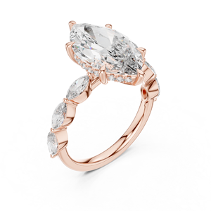 Anillos de Lujo SATVIK RATNA para Mujer, Oro Amarillo, 4 Ct, Corte Marquesa, Diamante Cultivado en Laboratorio, Certificado IGI, Oro 14K/18K, Joyería de Boda - Product Image 6