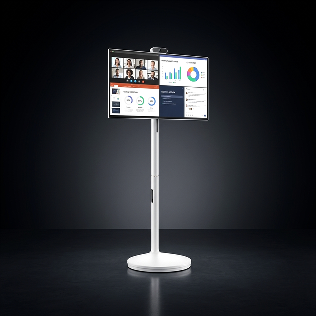 Wireless Smart Monitor Portable Touch Screen 32-50 Inch Android TV All One Rolling Kiosk Display Full HD 1080p Octa-core CPU
