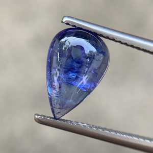 Tanzanita Natural en Forma de Pera, Cabujón Azul Púrpura, Gema Suelta con Inclusiones Naturales, Piedra para Joyería - Product Image 4