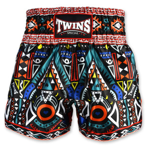 Shorts de Muay Thai Twins à imprimé coloré en satin, short de boxe personnalisé avec logo et designs, shorts de Muay Thai, shorts de boxe, short de kickboxing - Product Image 1