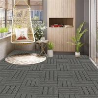 Nouvelles dalles de terrasse en WPC modernes à emboîtement, surface imitation bois, imperméables, ignifuges, antidérapantes pour jardin, patio, balcon