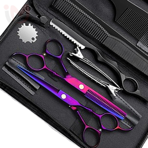 Tijeras de Peluquería Profesionales de Acero Inoxidable, Juego de Tijeras para Cortar el Cabello, Kit de Herramientas para Salón de Belleza - Product Image 3