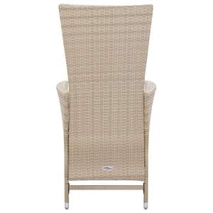 Conjunto de Comedor para Exteriores de 29.5 x 59.1 Pulgadas en Ratán Sintético PE Beige - Product Image 4