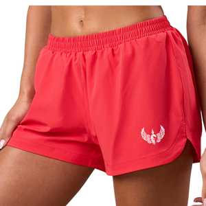 Coral Red Women's High Casual Running Shorts Lightweight Gym Workout Quick Dry Breathable Anti-Wrinkle Activewear Shorts <b>Skirts</b> - Product Image 3
