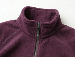 Chaqueta de Forro Polar Borgoña para Hombre, con Cierre Completo, Cuello Alto, Casual, Cortavientos, de Poliéster Tejido, para Invierno, Corte Regular - Product Image 3