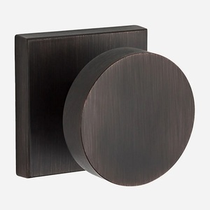 Fancy Solid Brass Knob with Square Backplate <b>Dummy</b> Design Black Matte Finished for Door Knob Furniture Passage Privacy Hardware - Product Image 1