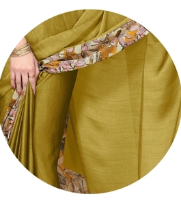 Sari KV de Rayón Estampado Tradicional para Uso Diario, Chiffon Georgette Antiarrugas Reversible para Otoño, Ideal para Fiestas - Product Image 3