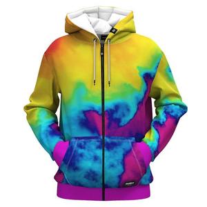 Sudadera con Capucha y Cremallera para Hombre, Estampado Degradado, Sublimación, Poliéster Tejido, Ropa Urbana de Otoño - Product Image 4