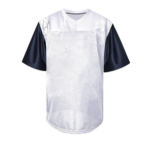 OEM Soccer <b>Football</b> Jersey <b>Black</b> <b>White</b> Top Quality Quick Dry Polyester Sportswear Short Sleeve Breathable Mesh Baseball Jersey - Product Image 1