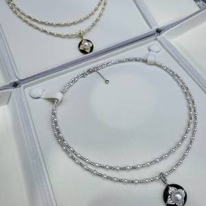 Collar de Perlas de Agua Dulce Naturales Estilo Hepburn Francés para Mujer, Colgantes de Perlas Fuertes Minimalistas de Lujo Retro de Alta Gama - Product Image 2