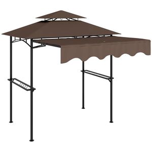 Pavillon de barbecue extérieur marron, auvent et pergola - Product Image 5
