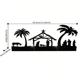CIFbuy Set Portacandele Rustico in Ferro Vintage per Presepe, Centrotavola Natalizio, Lanterne e Vasi in Metallo per Servizio di Pick-up Temu - Product Image 4
