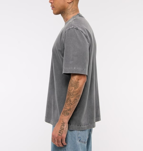 T-shirt Homme Oversize Personnalisé en Coton Lourd 240 GSM de Luxe avec Col Montant et Logo Imprimé – Modèle Uni - Product Image 6