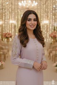 Kameez style Farshi : chemise en soie, magnifique collection pour l'Aïd. - Product Image 5