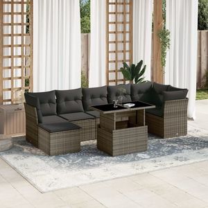 Conjunto de Sofás Modulares Grandes de Ratán PE Gris para Jardín, Colección Premium de Muebles Modulares para Exteriores - Product Image 1