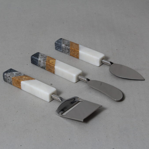 Home And Kitchen <b>Cheese</b> <b>Knife</b> Server <b>Set</b> With Resin Handle Best Quality Stainless Steel Flatware <b>Cheese</b> <b>Knife</b> Cake Server <b>Set</b> - Product Image 1
