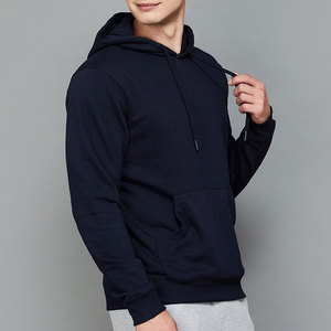 เสื้อฮู้ดผู้ชายแบบสั่งทำพิเศษ (OEM) ผ้าฟลีซ พิมพ์โลโก้ด้านหน้า ผสมโพลีเอสเตอร์/คอตตอน ระบายอากาศได้ดีและแห้งเร็ว - Product Image 5