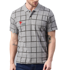 Polo de Manga Corta para Hombre con Tres Rayas en el Pecho, Combinación de Colores a la Moda, Camiseta Polo de Manga Corta para Hombre - Product Image 1