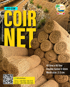 Fibre de coco brute HITECH de qualité supérieure, 400 GSM, pour le contrôle de l'érosion des sols et une utilisation écologique - Product Image 1