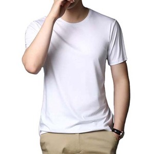 Camiseta Blanca de Verano para Hombre, Corte Ajustado, Tallas Grandes, Cuello Redondo, Algodón Transpirable, Estilo Urbano, Manga Corta, Color Sólido - Product Image 6