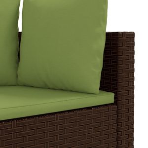 Juego de 4 Sofás de Jardín Marrón y Verde, Elegante Conjunto de Sofás para Exteriores - Product Image 5