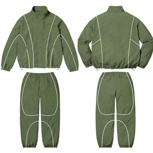 Chaqueta Deportiva de Invierno para Hombre, Dos Piezas, Ecológica, 100% Nailon, Elástica en Cuatro Direcciones, de Secado Rápido, Transpirable, Azul Claro con Parches - Product Image 5