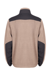 Veste polaire zippée intégrale pour homme, col montant, blocs de couleur noirs personnalisés sur le devant, haute qualité, coupe régulière, 100 % polyester, idéale pour l'automne - Product Image 3