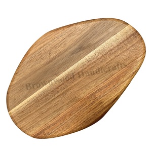 Indian Manufacturer of High Quality Wholesale Unique Design Home and Hotel <b>Kitchen</b> Use Handmade Acacia Wood Chopping Board - Product Image 1