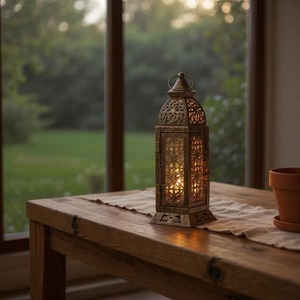 Vintage Style Cutwork Metal <b>Lanterns</b> <b>Set</b> Suitable for Diwali Ramadan Decor and Wedding Decoration Handcrafted From India - Product Image 3