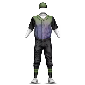 Tenue de baseball personnalisée Ensemble de tenue de baseball en polyester de haute qualité, maillot et pantalon personnalisés pour les équipes sportives - Product Image 1