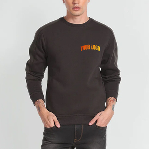 Sudadera de Cuello Redondo Blanca de Algodón para Hombre, Personalizada, de Alta Calidad, OEM, Lisa, Teñida, de Felpa - Product Image 6