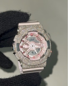Reloj de Lujo para Mujer con Moissanita Rosa y Diamantes Estilo Hip Hop - Product Image 1