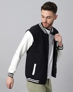 Factory Custom Womens Wool Blend Varsity <b>Jacket</b> White Faux <b>Leather</b> Sleeve Letter Embroidery Chenille Streetwear Letterman <b>Jacket</b> - Product Image 6