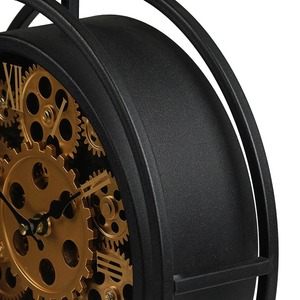 Artistic Style Black Metal <b>Table</b> <b>Clock</b> Ideal For Gifting Home Decor And Office Desk Styling Tabletop <b>Clock</b> Wholesale From India - Product Image 5