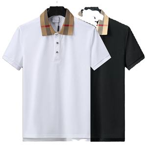 Camiseta de Manga Corta para Hombre, Sin Plancha, Informal, Verano, 100% Algodón, Antiarrugas, Tejido de Punto, Alta Calidad - Product Image 1